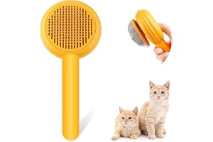 YETEE Cat Grooming Brush, Cat Dog Brush Slicker Cat Grooming Brush Dog Brushes for Shedding, Pet Grooming Tool with Cleaning Button for Cat Dog Shedding Tools Cat dog Brush for Short/Long Haired Cats