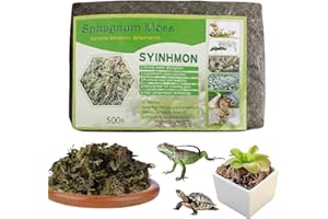 JurciCat 500g Sfagno per Piante Muschio di Sfagno Naturale Compresso per Le Piante del Vaso Dell'orchidea Che Coltivano La Pianta del Fiore Domestico