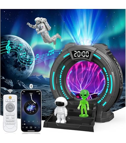 MAKTUL Astronaut Projector Galaxy Ster, Nachtlampje voor Kinderen Lamp 8 Modes, Bluetooth Speaker Muziek, Afstandsbediening, Slaapkamer Decoratie, 360° Draaibaar, Origineel Cadeau, Galaxy Projector