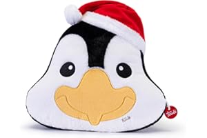 Trudi Cuscino Pinguino Xmas cuscini di peluche da arredo decorativi animali, regalo di compleanno | 38x36x9cm taglia M | Pillows | modello 28098