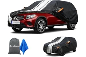 Cowtcver Car Cover Waterproof Breathable Suitable for 2015-2025 Mercedes-Benz GLC, Full Garage Car Cover for Sun Rain Dust Protection, Car Cover