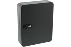 BURG-WÄCHTER Boîte à clés verrouillable avec code à chiffres, 36 crochets numérotés, Armoire à clés KC 36 C, Tôle d’acier, Noir mat