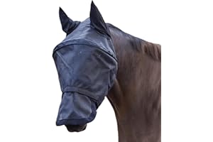 Waldhausen Fliegenmaske Premium Space, mit Ohren- und Nasenschutz, schwarz, VB