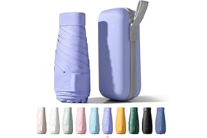 Betrynidil Paraguas Plegable Ultra Compacto y Portátil para Viaje, Protección UV 99% e Impermeable para Hombres y Mujeres