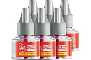 Good knight Power Activ+ Liquid Vapourizer Refill - with 2X Power for Complete Protection | Pack of 6 (45ml each)