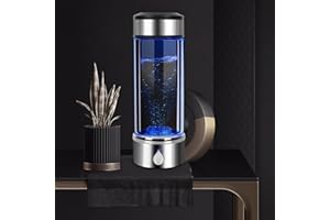 CJHZQYY Hydrogen Water Bottle, Hydrogen Water Lonizer Maker with PEM and SPE technology USB, Water Generator Glass Bottle, Rich Water Ionizer Alkaline Water Bottle con 800-1200 PPB ionizer bottle (B)