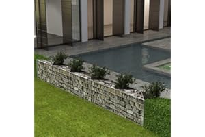 Festnight Gabion Planter Vegetable Bed Gabion Basket - Silver Galvanised Steel, 330x30x50 cm