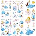 Cinderella Temporary Tattoos,4 Sheets 100+ Patterns Princess Tattoo Stickers