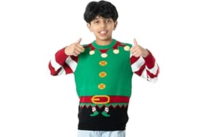NOROZE Navidad 3D Jersey Niños Navidades Pull-Over Santa Monigote de Nieve Reno Pingüino para Niños