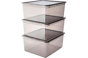 keeeper Aufbewahrungsboxen mit Air Control System, 3-teiliges Set, 3 x 18 l, Bea, Transparent