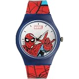 Marvel Spider Man Kids Analog Wrist Watch for Boys | Soft Silicone Strap | Lightweight Comfortable Watch for Children | Adjustable Buckle Casual Daily Wear Watch for Kids: 