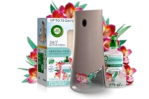 AIRWICK Air Wick Aerosol-Free Automatic Air Freshener Spray Kit, Eucalyptus & Freesia, 1 Gadget & 1 Refill (228ml), 24x7 Active Fresh Odour Neutraliser, Lasts Up to 70 Days, Air freshener For Home