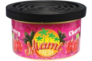Miami Fresh (Model (Scent) Scent Air Freshener Tin Can, Upto 6 Weeks Long Lasting Fresh Smell Perfect for Cars, Vans Homes and Office Plus More. World Recognised