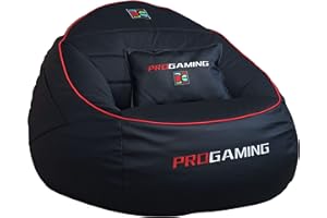 DECORESTOR Puff Gamer Gigante con Relleno Incluido - Bean Bag XXL Rojo