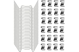 LIAMGUS 50 pcs Greenhouse Glass Clips, Stainless Steel Greenhouse Window Clips Glass Pane Fixings Clips, Greenhouse Clips, for Greenhouse Glass Clips (25 W Glazing Clips & 25 Z Overlap Clips)