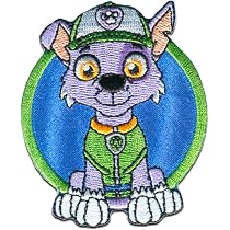 Paw Patrol ROCKY Bügelbild – Aufnäher/Applikation, 7,3 X 6 Cm, Zum Aufbügeln Oder Aufnähen