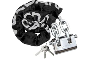 VULCAN Security Chain and Lock Kit - Premium Case-Hardened - 3/8 Inch x 3 Foot (+/-2 Inches) - Chain Cannot Be Cut with Bolt Cutters or Hand Tools