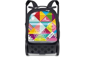 Nikidom Roller - Mochila Escolar con Ruedas - Modelo Roller Up XL Supergirl - 53x38x23 cm - 2 Compartimentos de Gran Capacidad - Incluye Correas Almacenables y Base Reforzada
