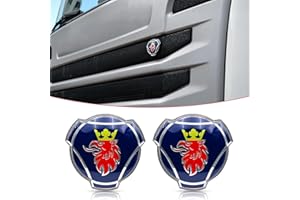 FORTEN KINGDOM 2 emblemas Griffin para parrilla delantera de camión Scania, emblema de repuesto para accesorios exteriores 1401610 (azul (corona dorada))