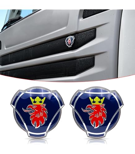 Filera Badge SCANIA R 2010-2015 – Couverture Plaque Relief 3D Inox Miroir Auto-Adhésif