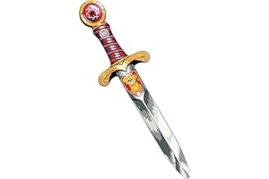 Liontouch Mini Lion Toy Sword For Kids, Red | Medieval Pocket Dagger With Gemstone For Pretend Play In Durable Foam | Safe Weapons & Knight Costume Accessories For Toddler Boys’ Dress Up & Cosplay