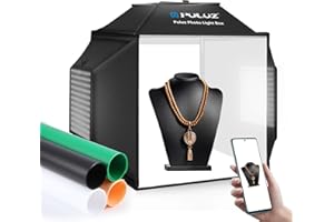 PULUZ Pudełko fotograficzne Softbox 40 cm, do studia fotograficznego, namiot świetlny, 5500 K, zestaw oświetleniowy z 4 kolorami tła