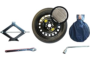 D'ANGELO Reserverad Ersatz notrad 17" kompatibel mit Kia Ceed, Proceed, Soul, Niro, Mazda Cx3 5,6 mit Wagenheber, Schlüssel und Tasche