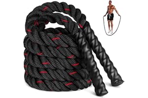 GENERIC Jump Rope, 2.8lb Weighted Jump Rope for Fitness, 2.8M Length 25MM Diameter Heavy Exercise Jumping Ropes, Adult Skipping Rope for Men Women Improve Strength, Building Muscle, Home Workout Equipment