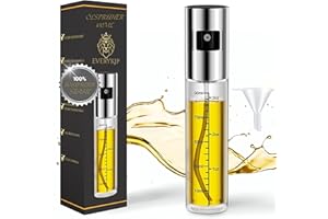 EveryKip® Extrem präzise Öl-Sprühflasche aus Edelstahl und Glas - Multifunktionaler Premium Öl-Spray - Coole Küchen Gadgets für Speiseöl - Oil Spray zum Kochen