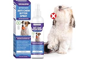 WEALLIN Bitter Apple Dog Spray, 200ml Anti Chew Spray 2.0 Stronger Formula to Stop Chewing & Stop Biting for Puppies & Dogs, Dog Repellent Spray Indoors & Outdoors Furniture Use, Bitter Spray for Dogs
