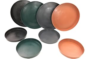 Oakland Gardens Round Plant Pot Saucer Plastic Deep Water Drip Tray 32, 35, 40, 45cm Hydroponic (32cm Grey Saucer x 1)