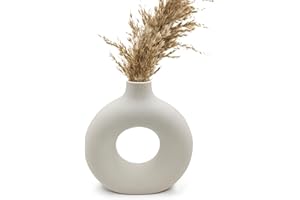 Pevfeciy Decorativa in Ceramica Vaso,Decorazione Vaso da Scrivania Decorazione in Stile Nordico Vaso Tavolo Composizioni Floreali, Adatta per Decorazione Domestica, Decorazione della Tavola