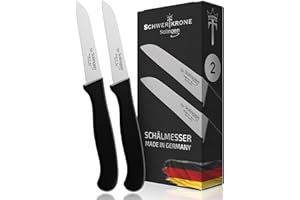 Schwertkrone Set di Coltelli da Cucina Solingen - 2 Pezzi (Dritti), Acciaio Inox, Prodotto in Germania, per Frutta, Verdura e Altro