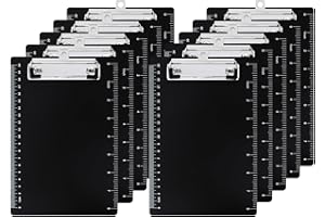 Srvnpioy Confezione da 10 Portablocco A5 Nero, Plastica Porta Blocco A5 per Ufficio, Ospedale, Ristorante, Magazzino