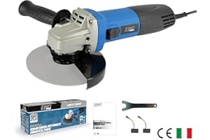 ECHO ENG ENG PRO Smerigliatrice Angolare Elettrica con Disco da 125 mm potenza 800 WATT Impugnatura aggiuntiva, professionale, velocità 11000 r.p.m - UM ET SA12
