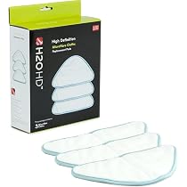 Sgizoku Confezione da 6 panni di ricambio in microfibra per scopa a vapore H2O HD, lavabili e riutilizzabili, panno di copertura per pulitore a vapore H2O Pro