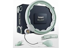 K-MART Cerceaux de Hula Circle intelligents lestés, anneau de fitness amovible avec balle de massage à rotation automatique à 360 degrés, gymnastique, fitness pour adultes pour perdre du poids