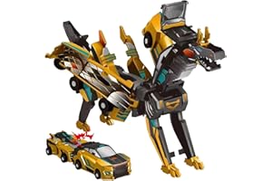 Felly Transformierendes Auto, 2 Stück Kollision Deformation Kombinierter Car, Einhorn Transformers Roboter Spielzeug für Kinder ab 2 3 4 5 6 7 8 9 10 Jahre Jungen Mädchen