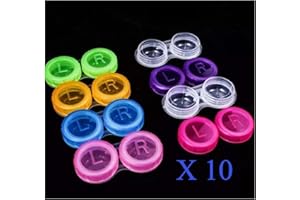 10 X Sets of Simply Gorgeous Plastic Contact Lens Storage Soaking Cases L + R Marked