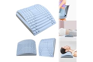 BGNXHYB Lendenwirbelkissen Eva, Nacken und Rückenstrecker, Neuleben Rückenstrecker, Lendenkissen Orthopädisch, Nackenknacker Zur Linderung, Blau