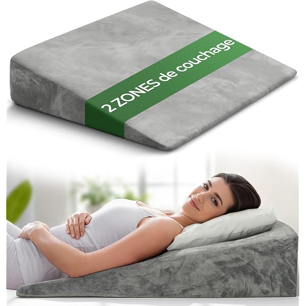 Coussin Cale Triangulaire 61x61x25,4 Cm Mousse Mémoire De Forme - Housse Lavable
