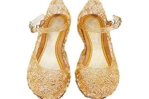 Eleasica Fille Haute Qualité Chaussures de Princesse Reine des Neiges Elsa Anna Talon Haute Déguisement Violet Argenté Bleu Doux Halloween Noël Anniversaire Carnaval Cosplay