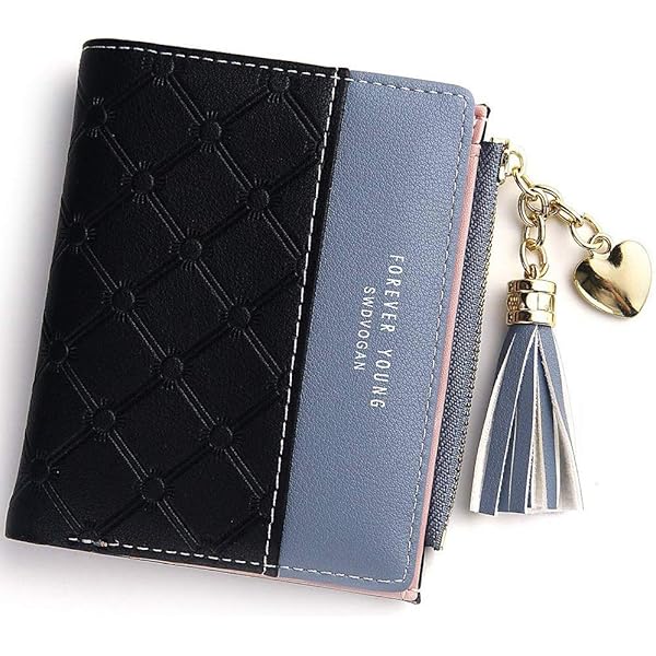 Portefeuille En Cuir Véritable Pour Femme, Triple Pliage, Version