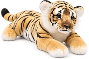 Tiger gosedjur 39 cm realistiskt, mjukt plyschdjur present barn