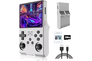 NULA R40S Pro Retro - Console da gioco portatile, con scheda TF da 256 GB, 30.000 giochi, supporta 20 + emulatore, schermo IPS HD da 3,5 pollici, sistema Linux portatile Pocket Arcade