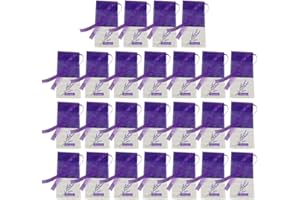 UPKOCH 25 pcs sacchetti di lavanda viola sacchetti vuoti Sacchetto con Cordoncino Sacchetto Profumato sacchetto di immagazzinaggio di garza in organza, per lavanda, spezie ed piccoli oggetti