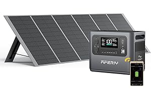 AFERIY 1200W Estación Energía Solar Portátil Con Panel Solar 400W 1008Wh LiFePO4 Carga Rápida 12 Horas 12 Salidas Función UPS Onda Sinusoidal Pura 230V Para Acampadas Al Aire Libre JardíN Emergencias