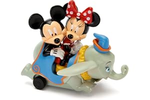 Disney Store Official Mickey and Minnie Mouse Pull Back Toy, 8x13cm, Featuring Dumbo the Elephant, Suitable for Age 3+