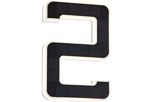Paulmann 79843 - Numero civico a LED, 2 IP44, luce bianca calda, batteria sostituibile, incl. 1 lampada solare da 0,2 W, in plastica, 3000 K