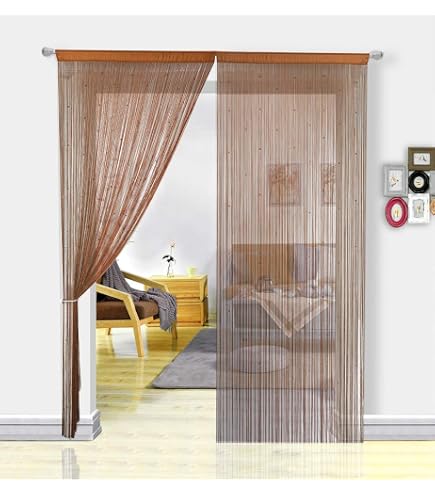 Cortina De Flecos Para Puertas - 100x200 Cm, Hilo De Poliéster Plateado - Separador De Ambientes, Antimoscas, Decoración Para Hogar O Fiestas